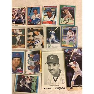 13 Cubs Darrin Jackson Autographed Baseball Card